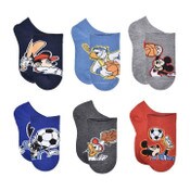 Wholesale - 6pk MICKEY MOUSE ALL STAR NS SOCKS SIZE 6-8, UPC: 193159209568